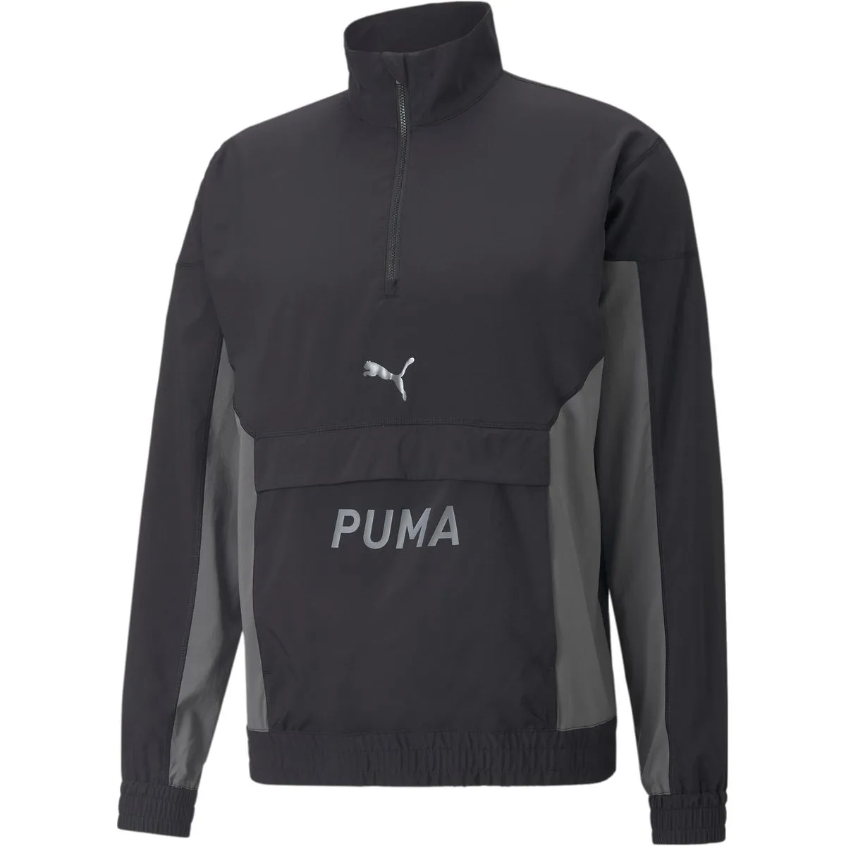 FIT Woven 1/2 ZIP Herren Jacke, schwarz S