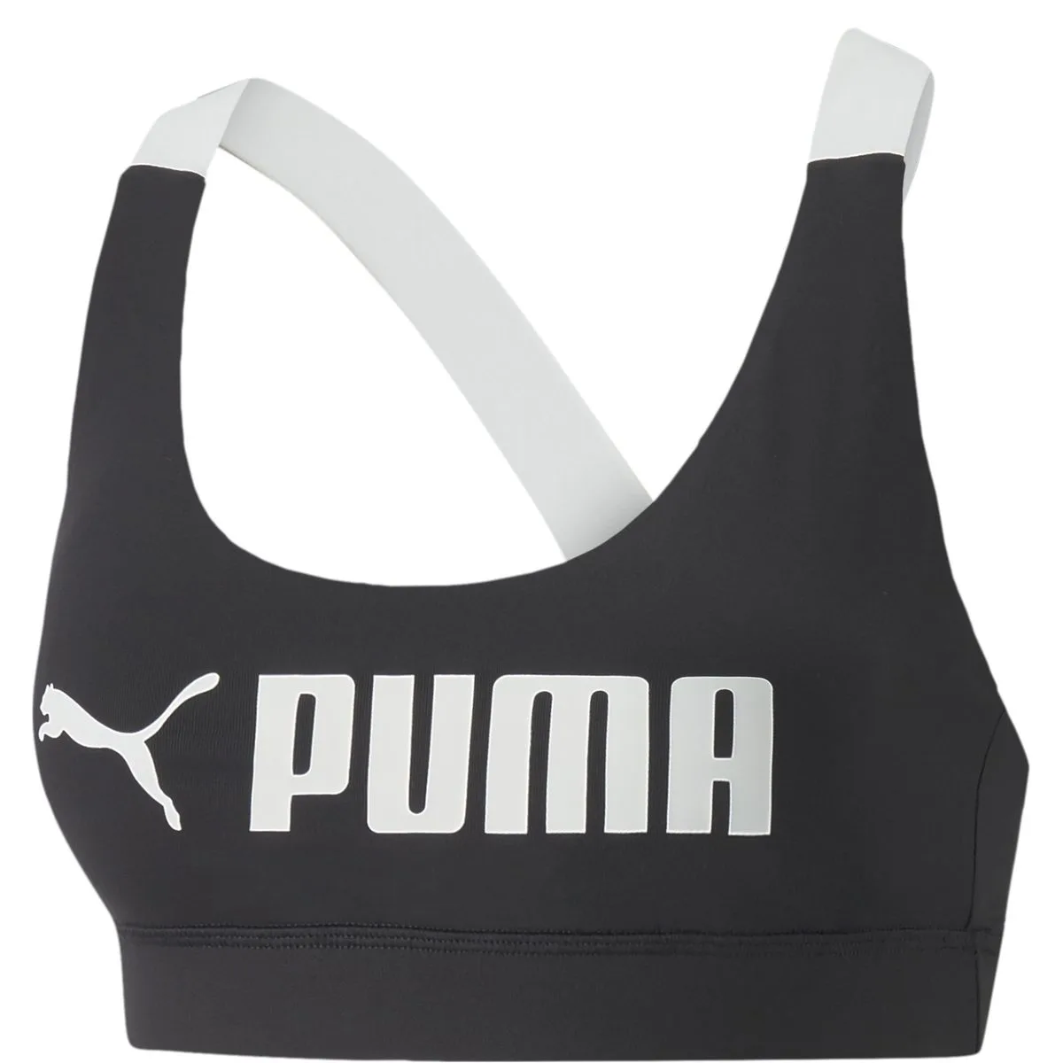 Mid Impact Fit Bra Damen Top, schwarz M