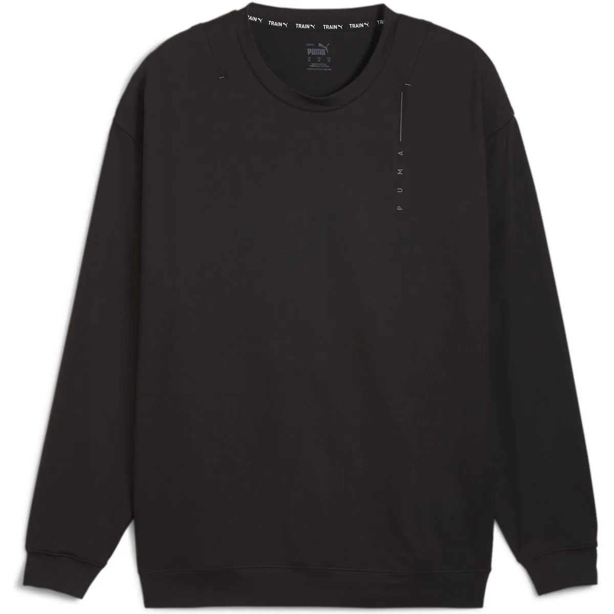 Puma Studio Foundations Crew Herren Sweatshirt, schwarz 4067981267866