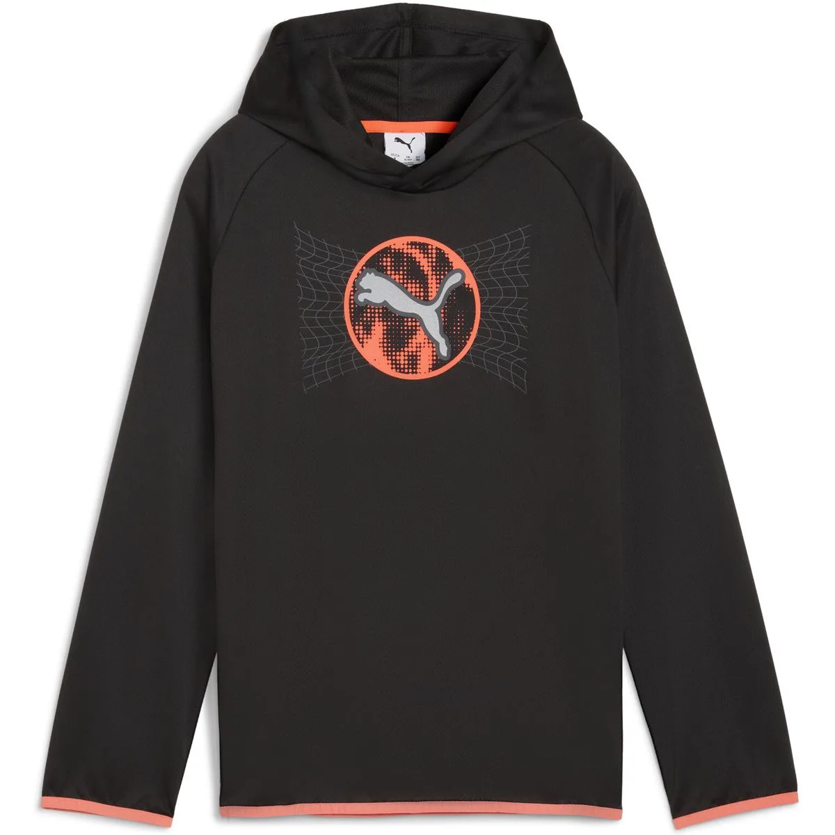 Active Sports Lightweight Poly Jungen Kapuzensweater, schwarz 164
