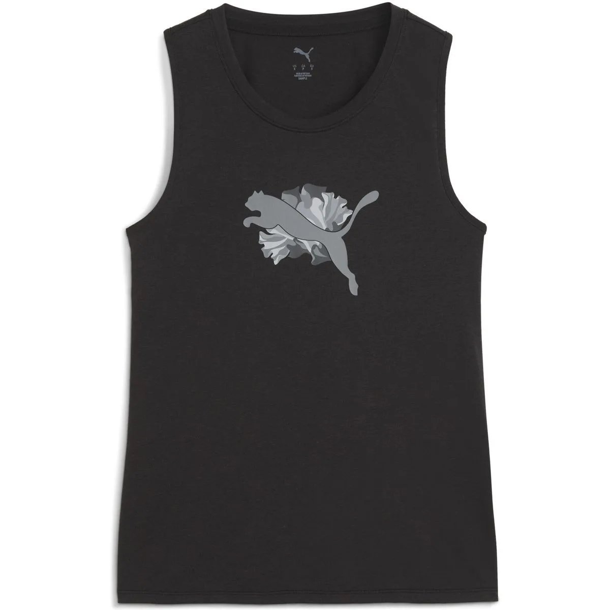 Floral Ribbon Graphic Damen Tanktop, schwarz L