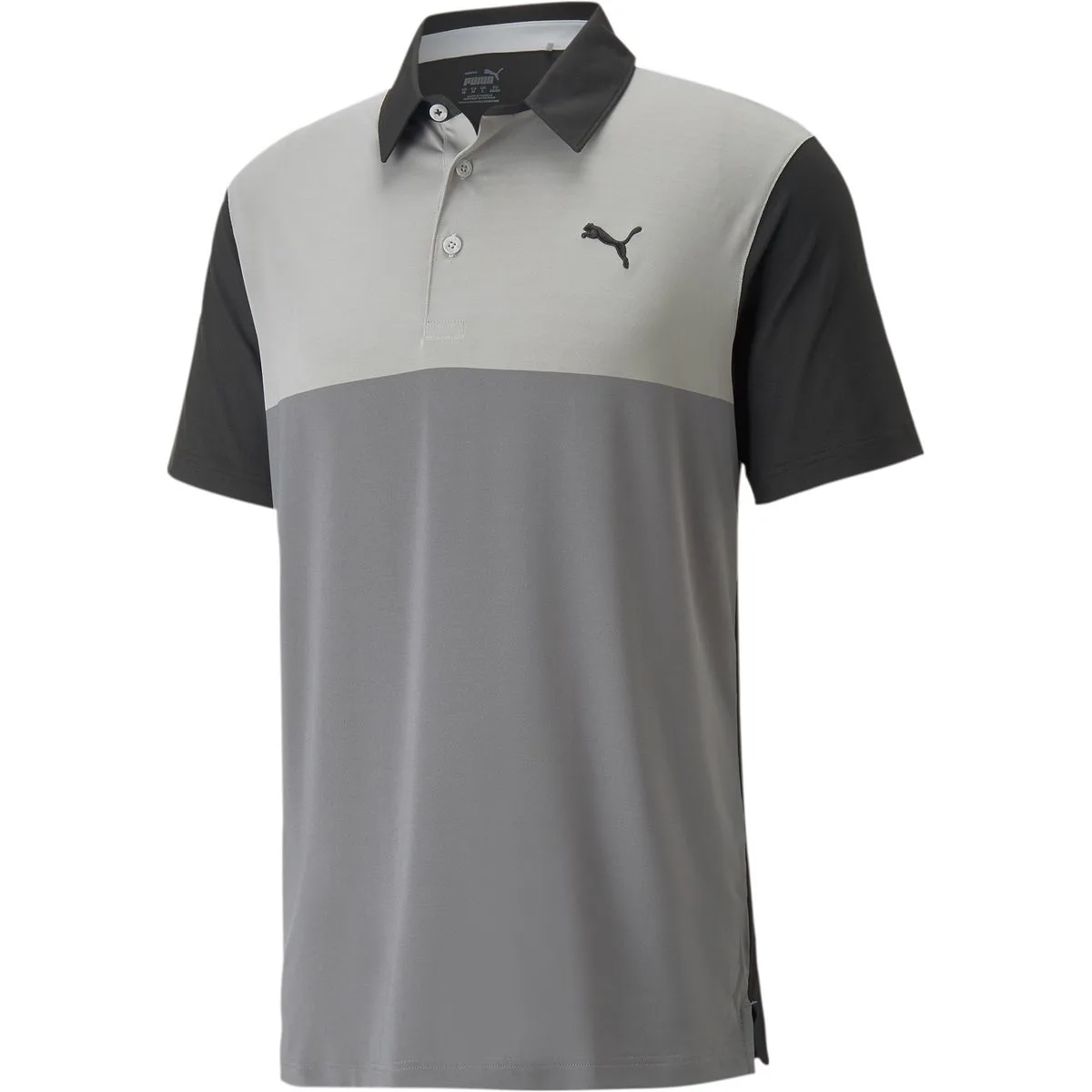 Cloudspun Colorblock Herren Poloshirt, schwarz L