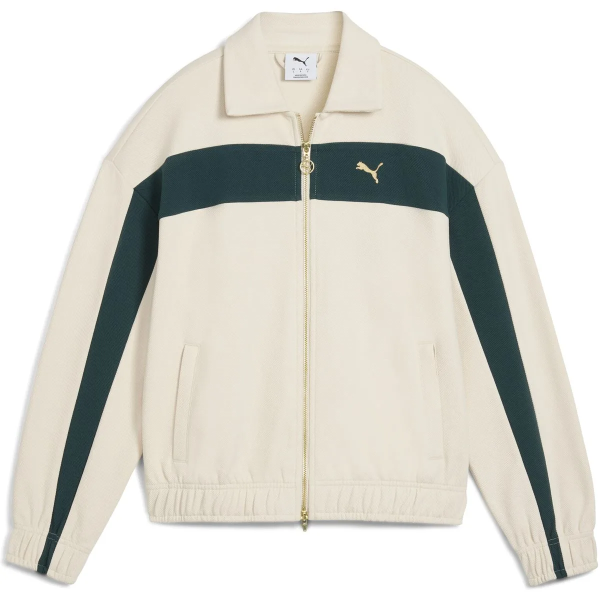 T7 Relaxed Track Damen Jacke, weiß S