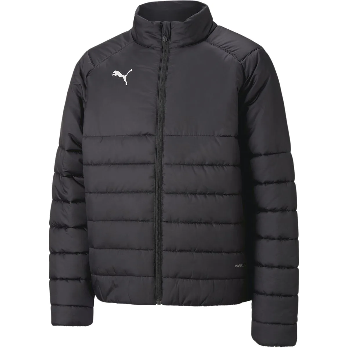 TeamLIGA Padded Junior Zip Kinder Fußballjacke, schwarz 152