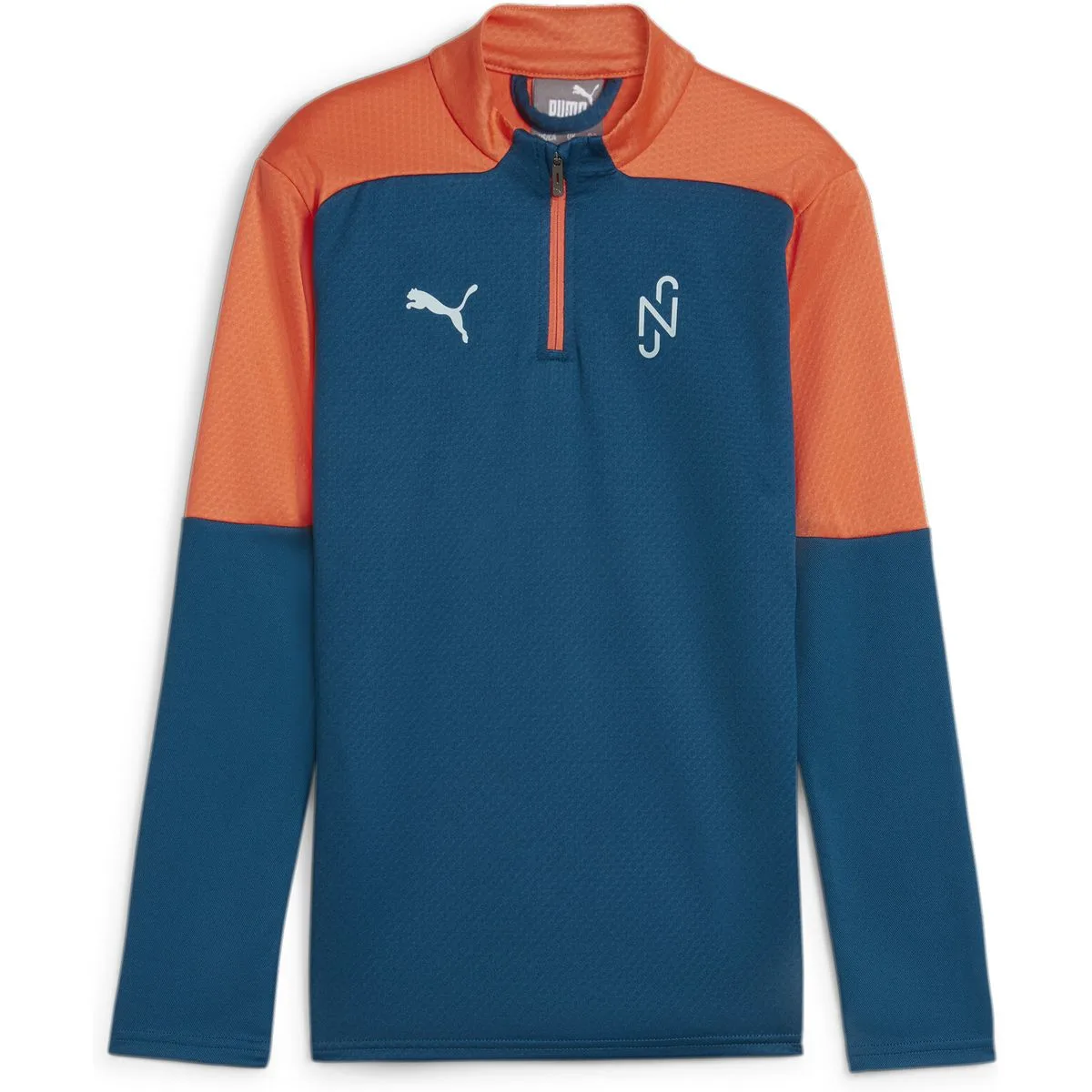 Puma Neymar JR Creativity 1/4 Zip Top Junior Kinder Sweatshirt, blau