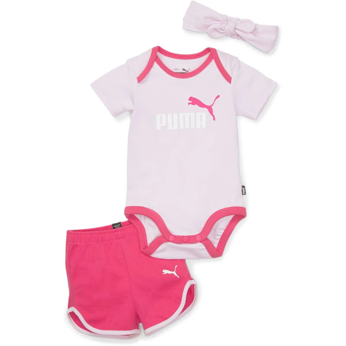 Puma Minicats Bow Newborn Set Kinder Overall, rosa