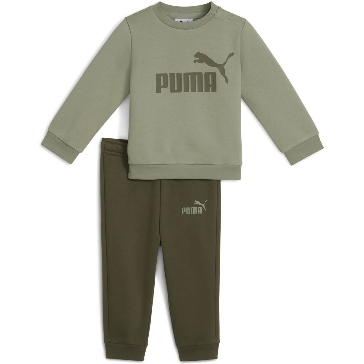 Puma Minicats ESS Crew Set FL INF Kinder Anzug, grün