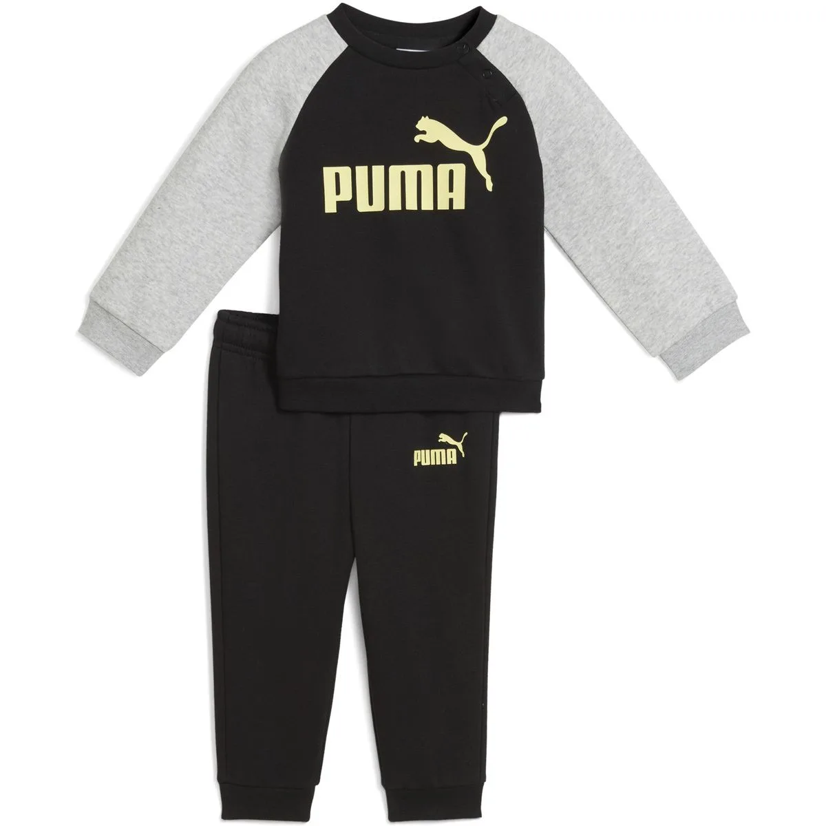 Puma Minicats ESS Raglan Crew Set FL INF Kinder Anzug, schwarz