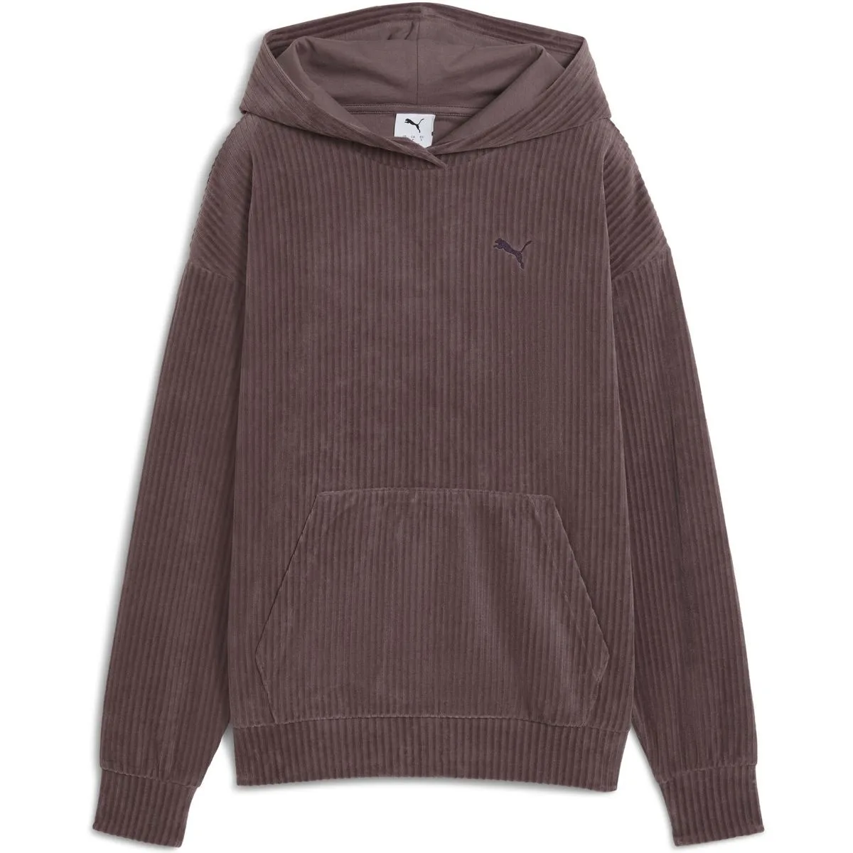 ESS Elevated Comfort Velour Rib Damen Kapuzensweater, lila S