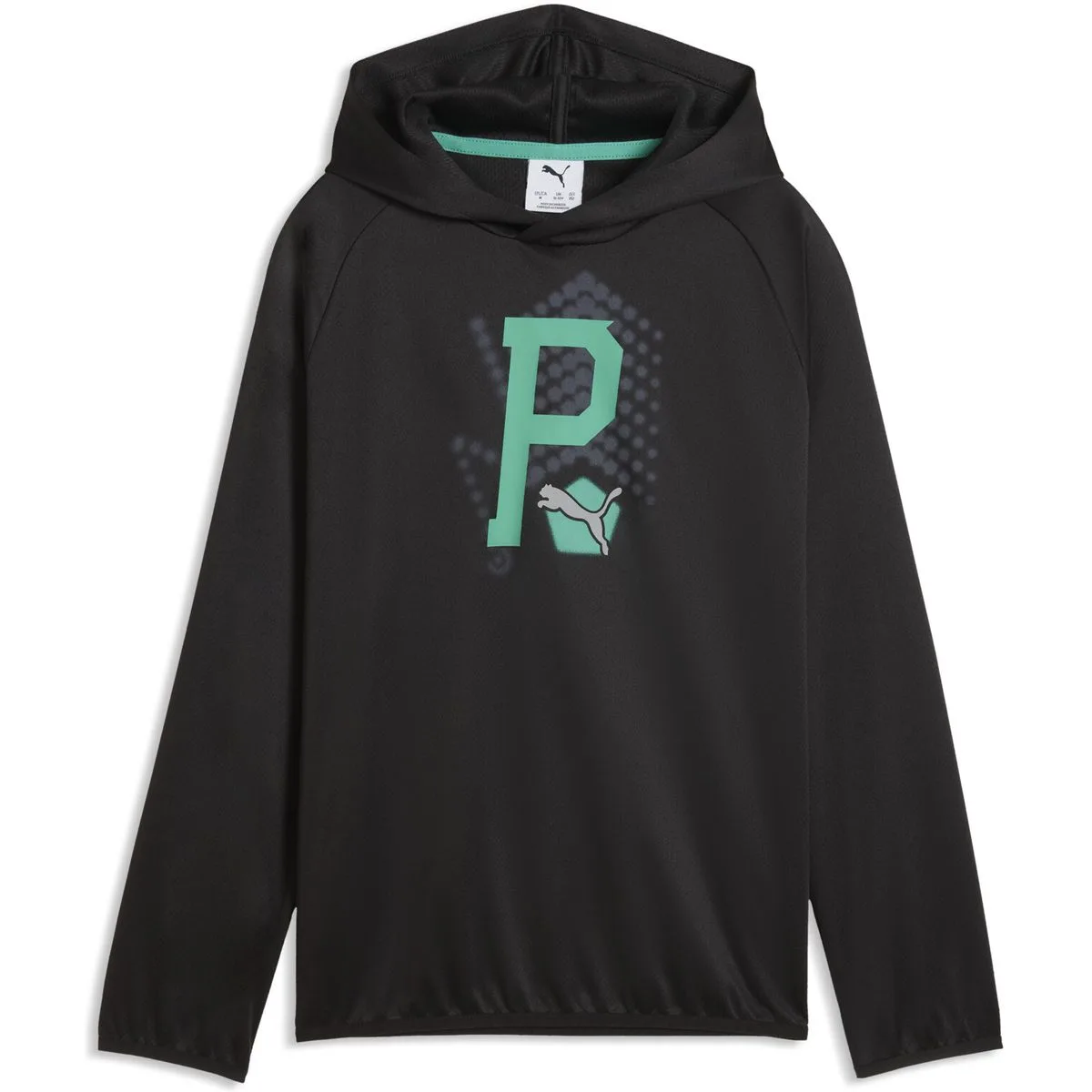 Active Sports Lightweight Poly Jungen Kapuzensweater, schwarz 152
