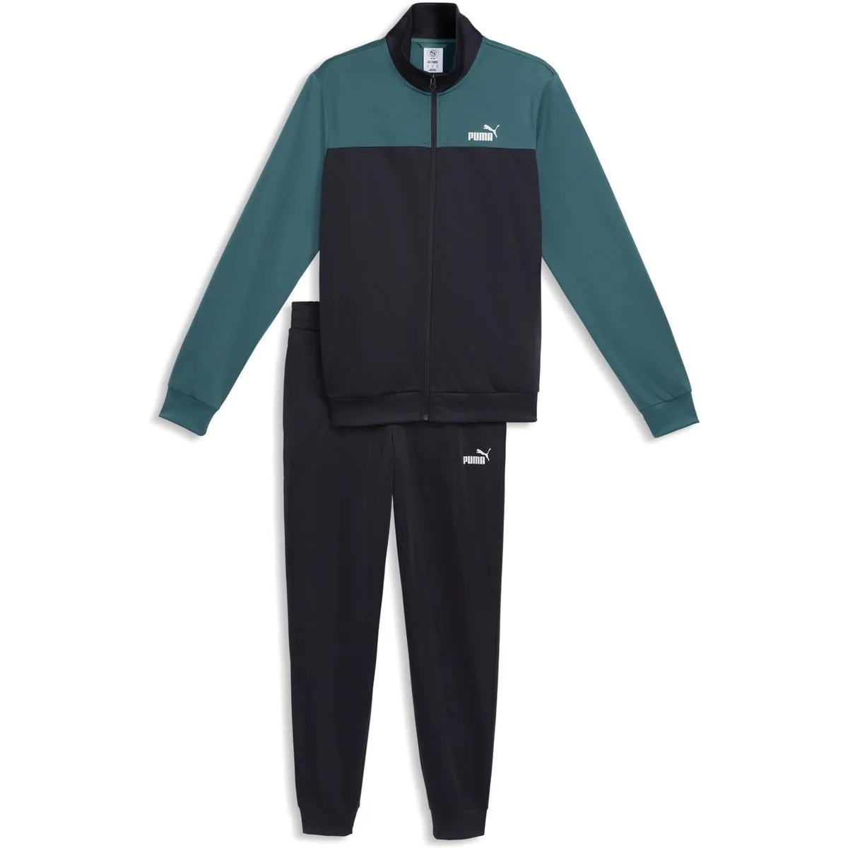 Poly Colorblock Herren Jogginganzug, grün M
