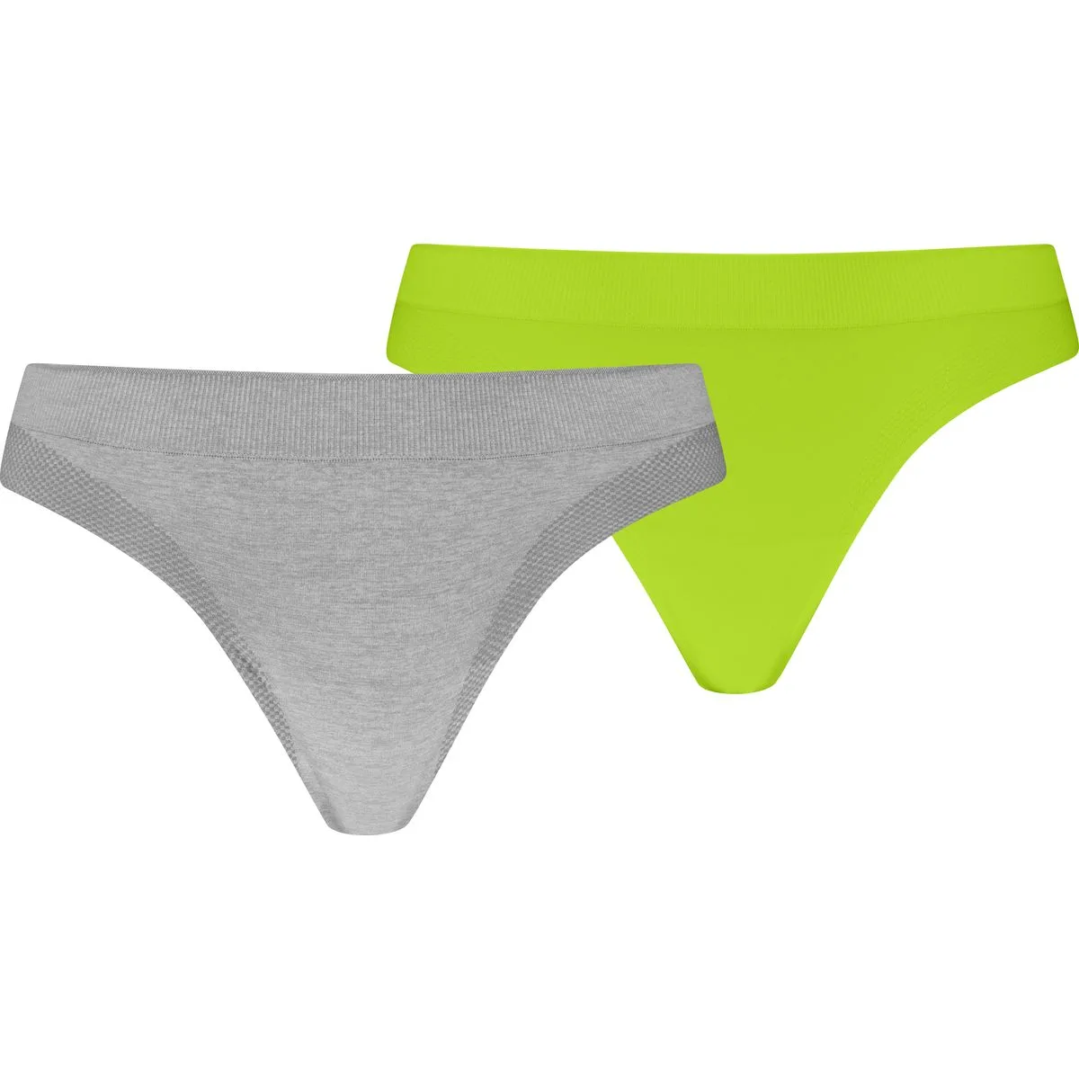 D Knit Sport Strings 2er-Pack Damen Bikinihose, grau XL