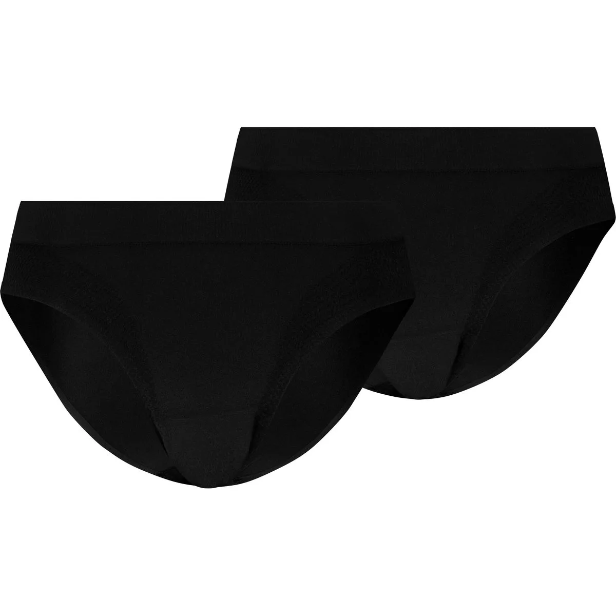 D Knit Sport Briefs 2er-Pack Damen Unterhose, schwarz L