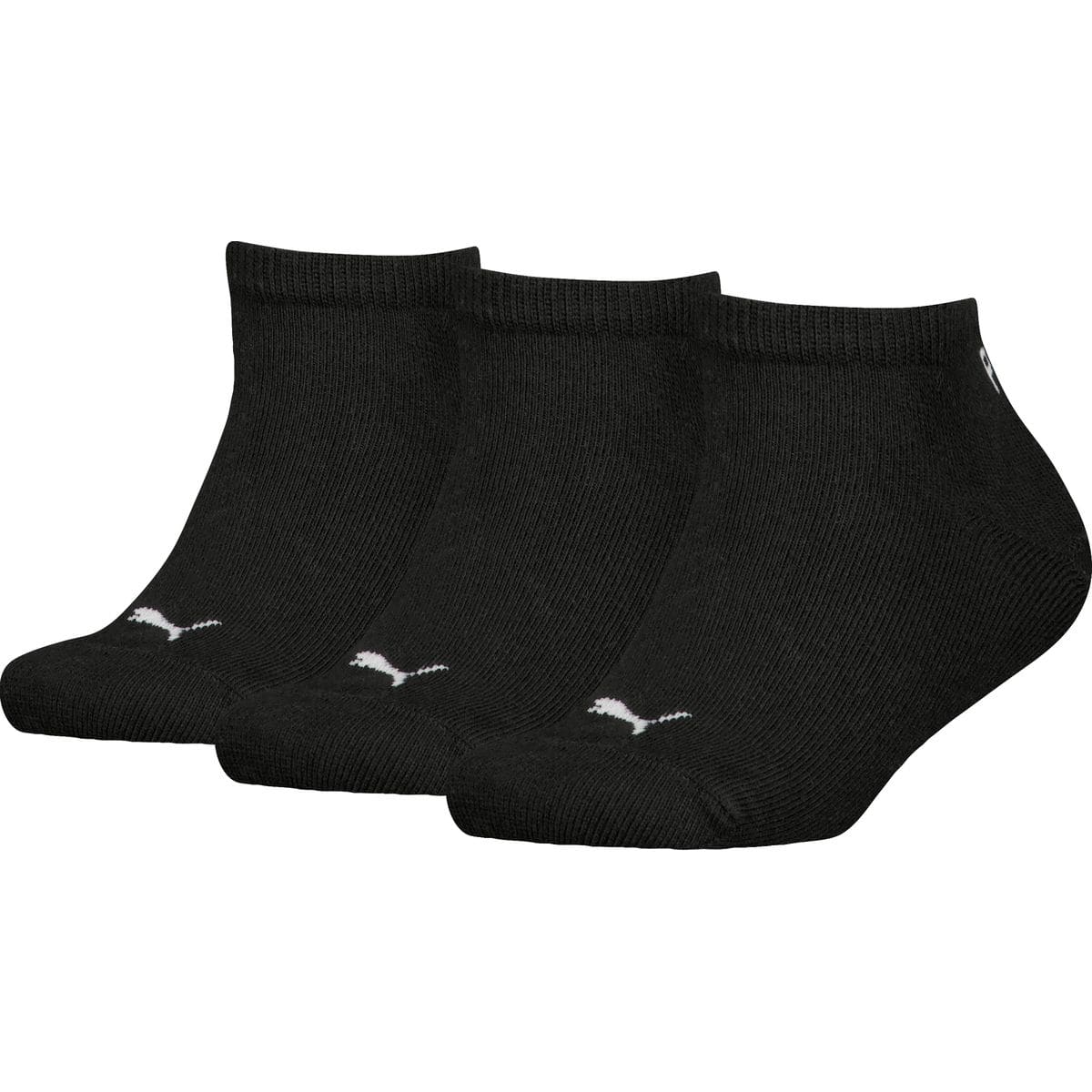 Plain 3er-Pack Kinder Socken, schwarz 31/34