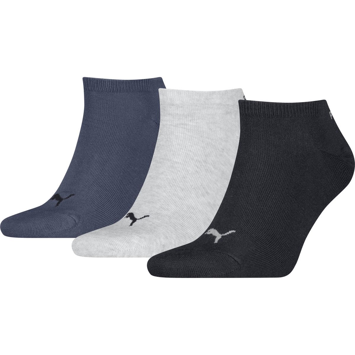 Plain 3er-Pack Socken, blau 43/46