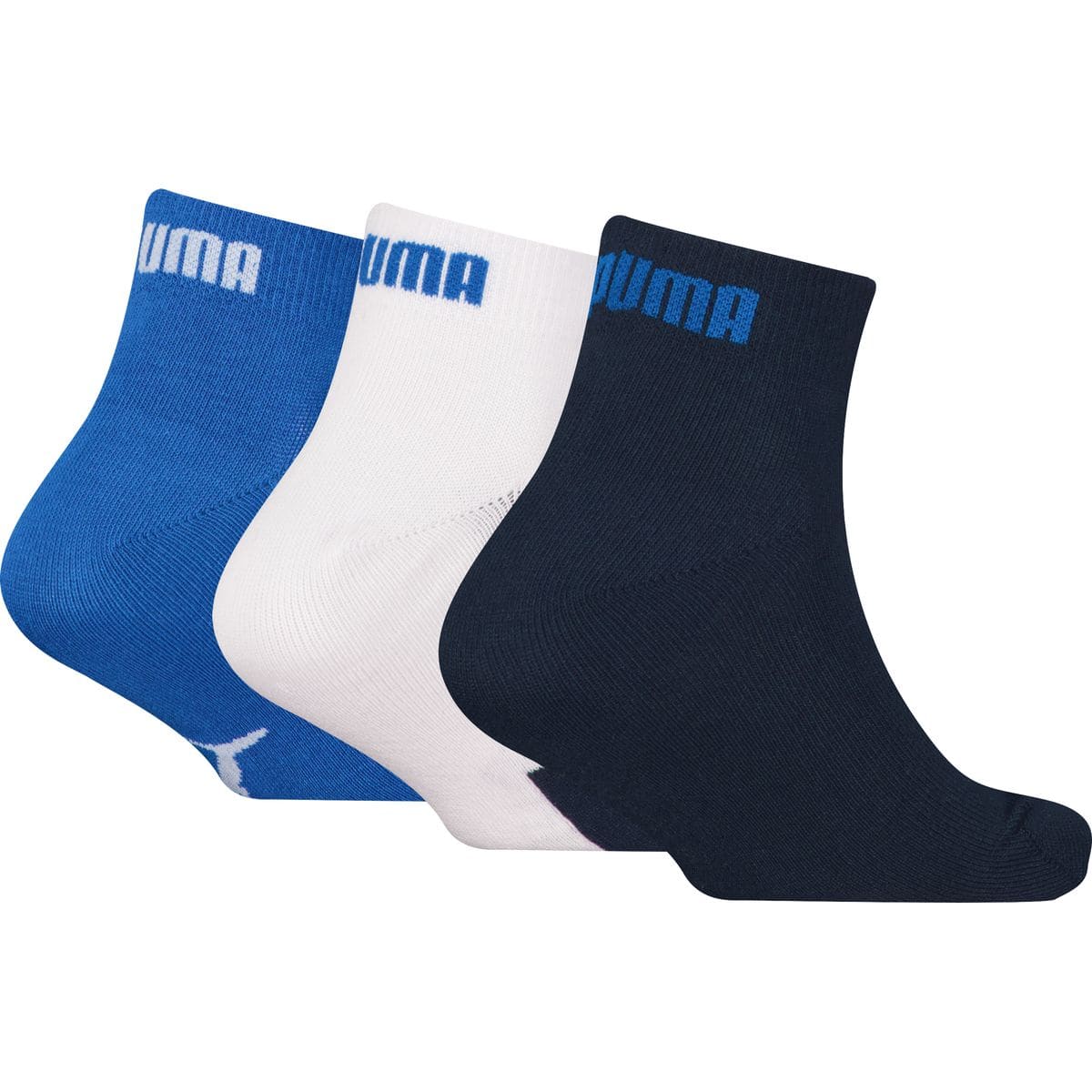 BWT Quarter 3er-Pack Kinder Socken, blau 35/38