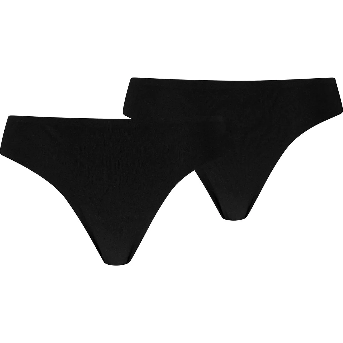 Invisible Cotton Strings 2er-Pack Damen Bikinihose, schwarz M