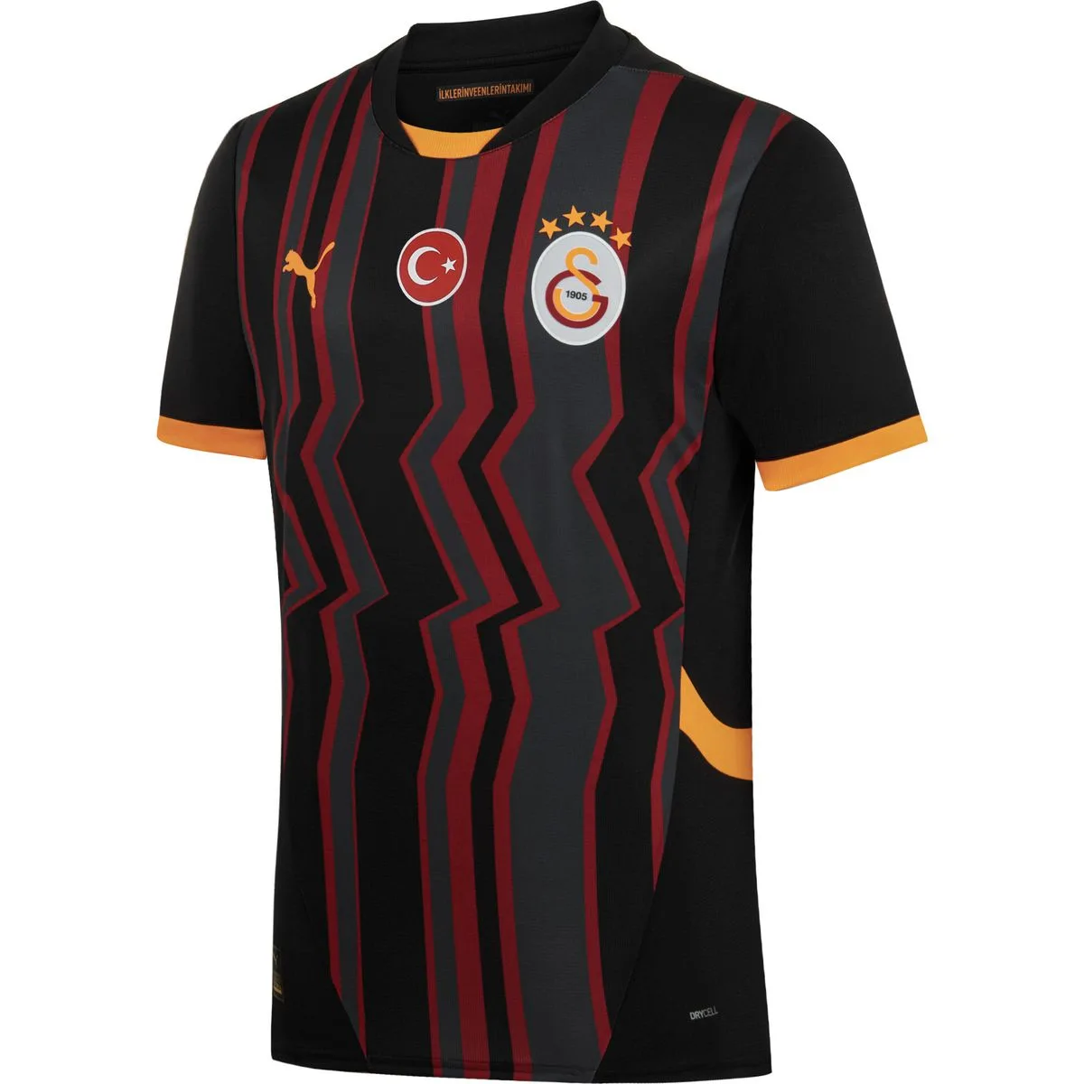 Galatasaray Istanbul Third Replica ohne Sponsor Herren Trikot, schwarz XL