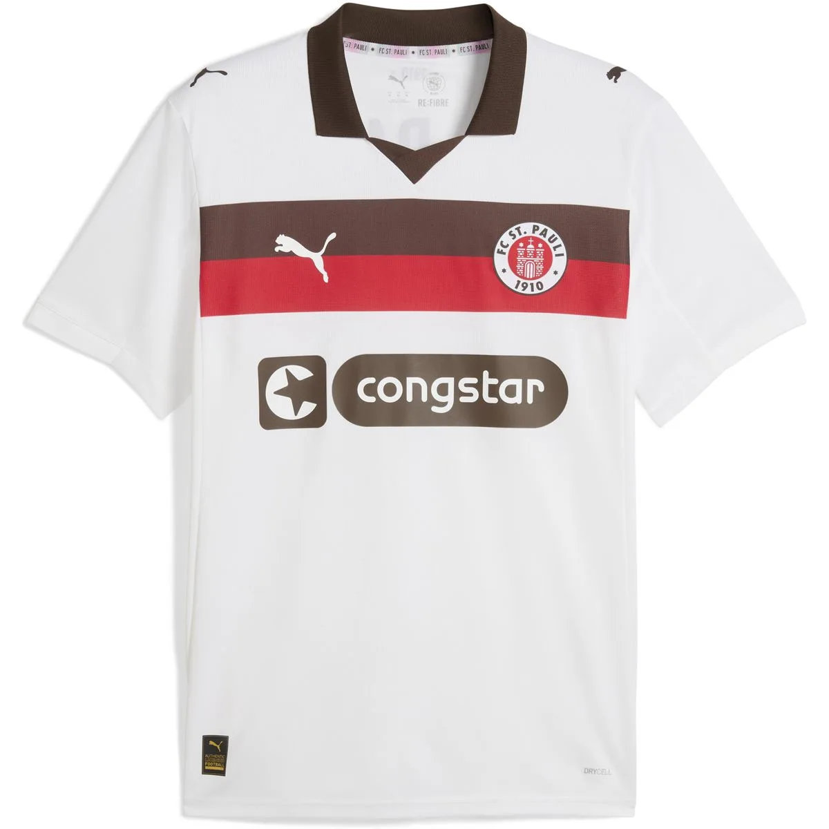 FC St. Pauli Away Herren Poloshirt, weiß L
