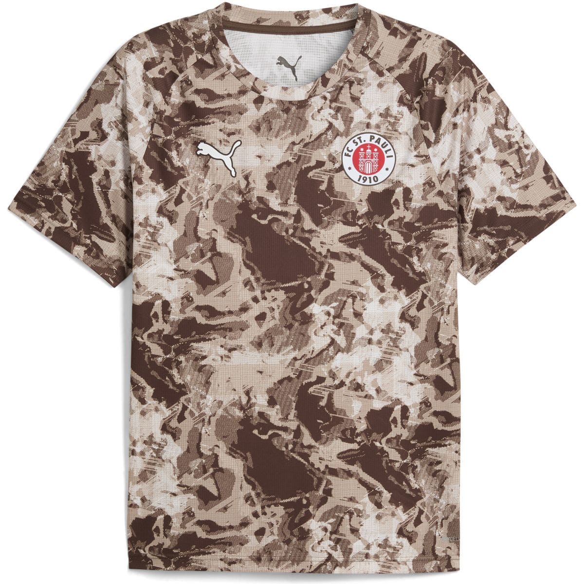 FC St. Pauli Warm Up Herren T-Shirt, braun L