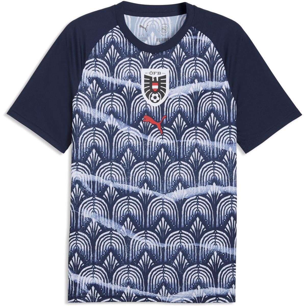 Österreich Warm UP Herren T-Shirt, blau M