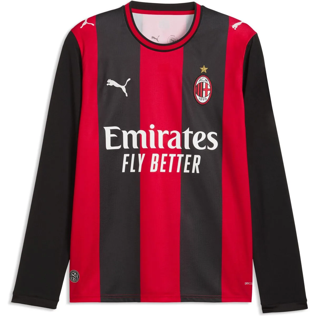 AC Mailand Home Replica Herren Longsleeve, schwarz XXL