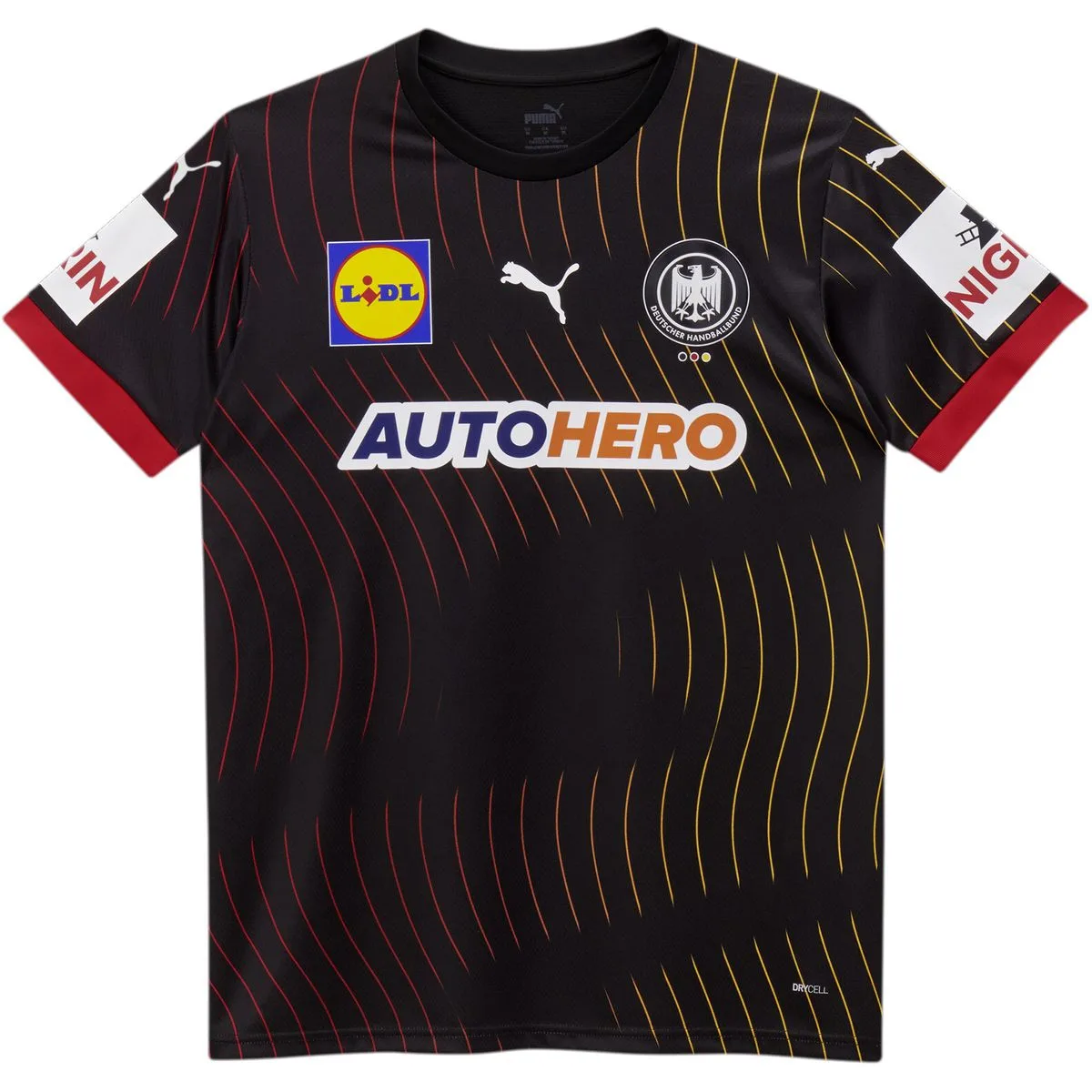 DHB Away with Sponsor Herren T-Shirt, schwarz XXL
