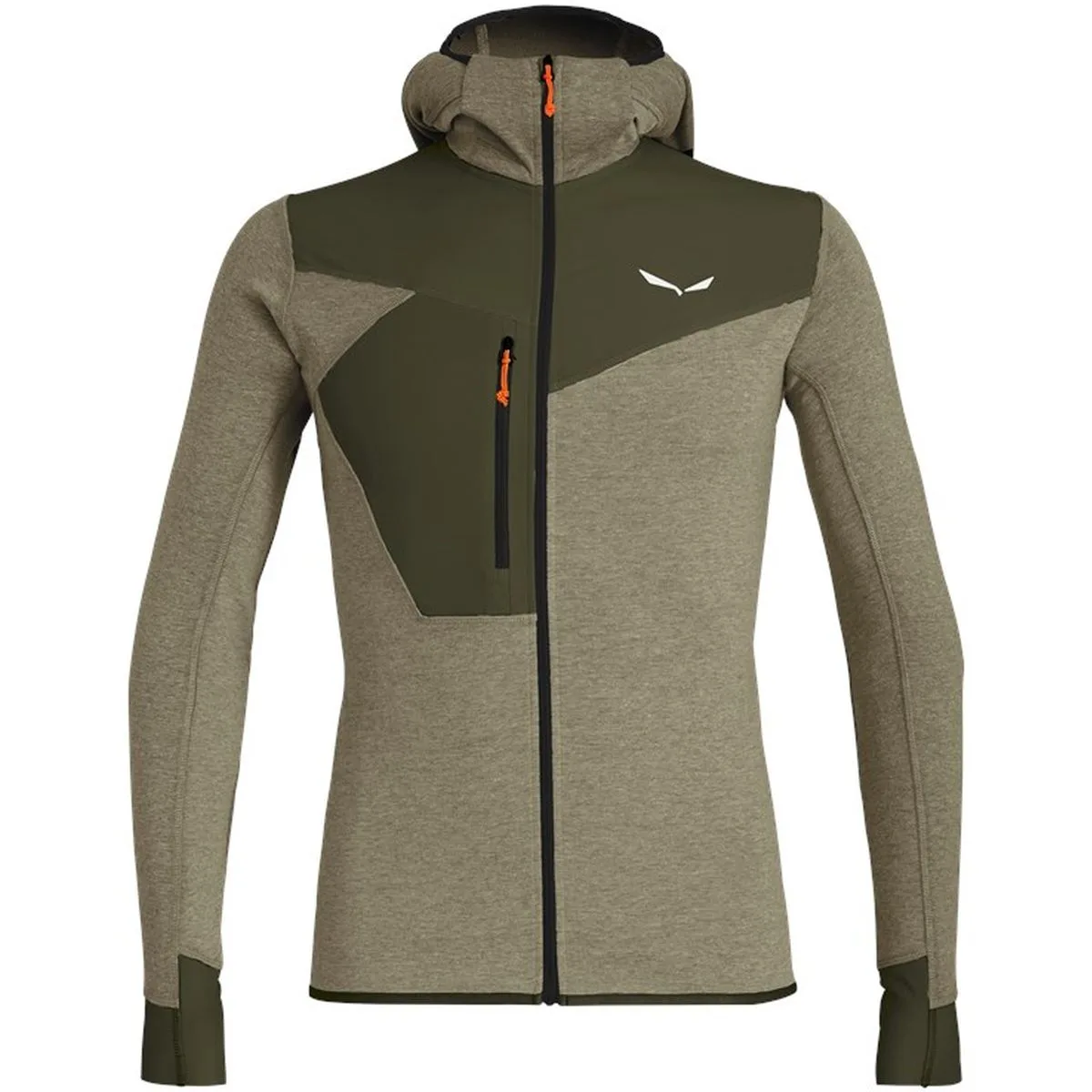 Puez 2 Dry Hood Full-Zip Herren Longsleeve, grün 48