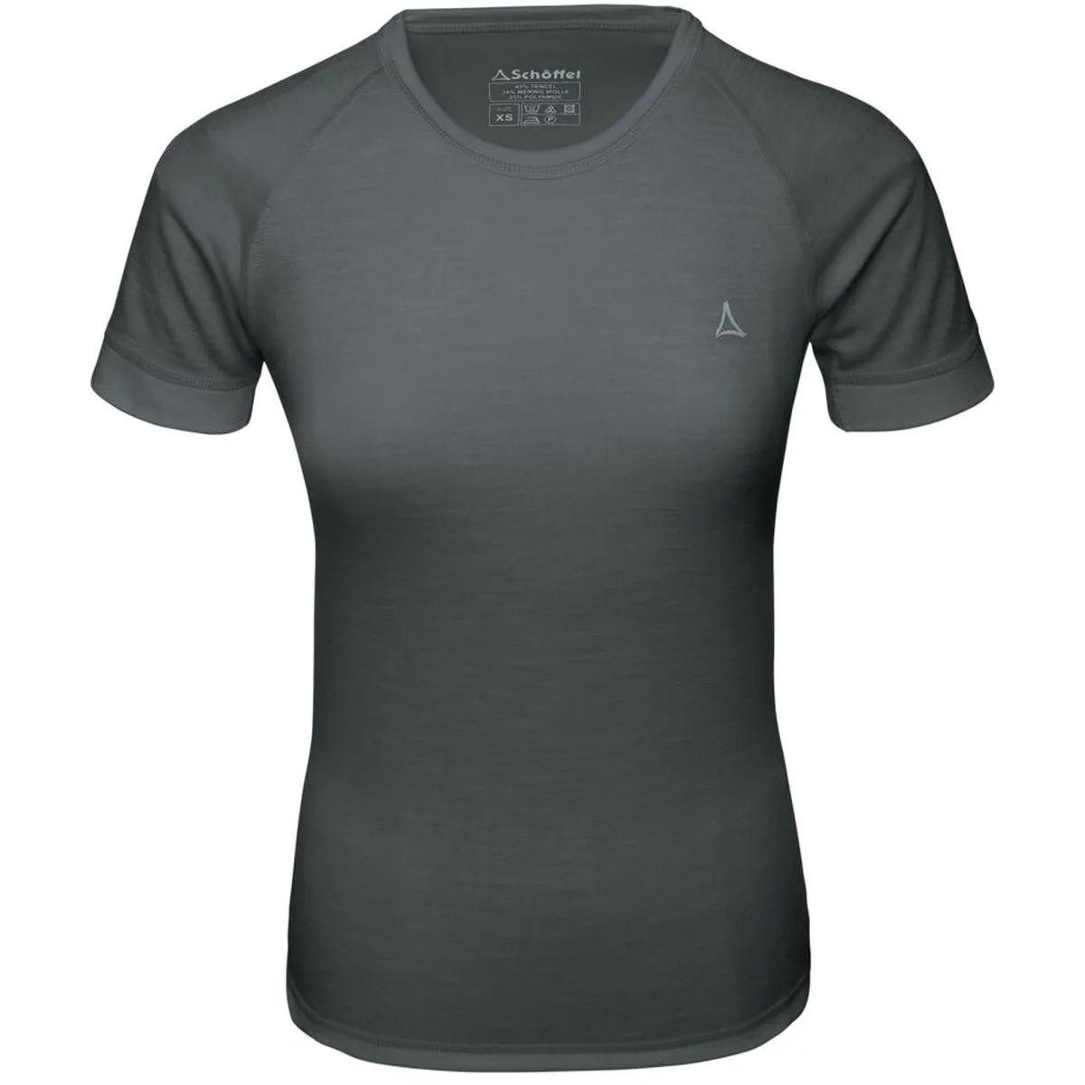 Merino Sport 1/2 Arm Damen Unterhemd, grau M