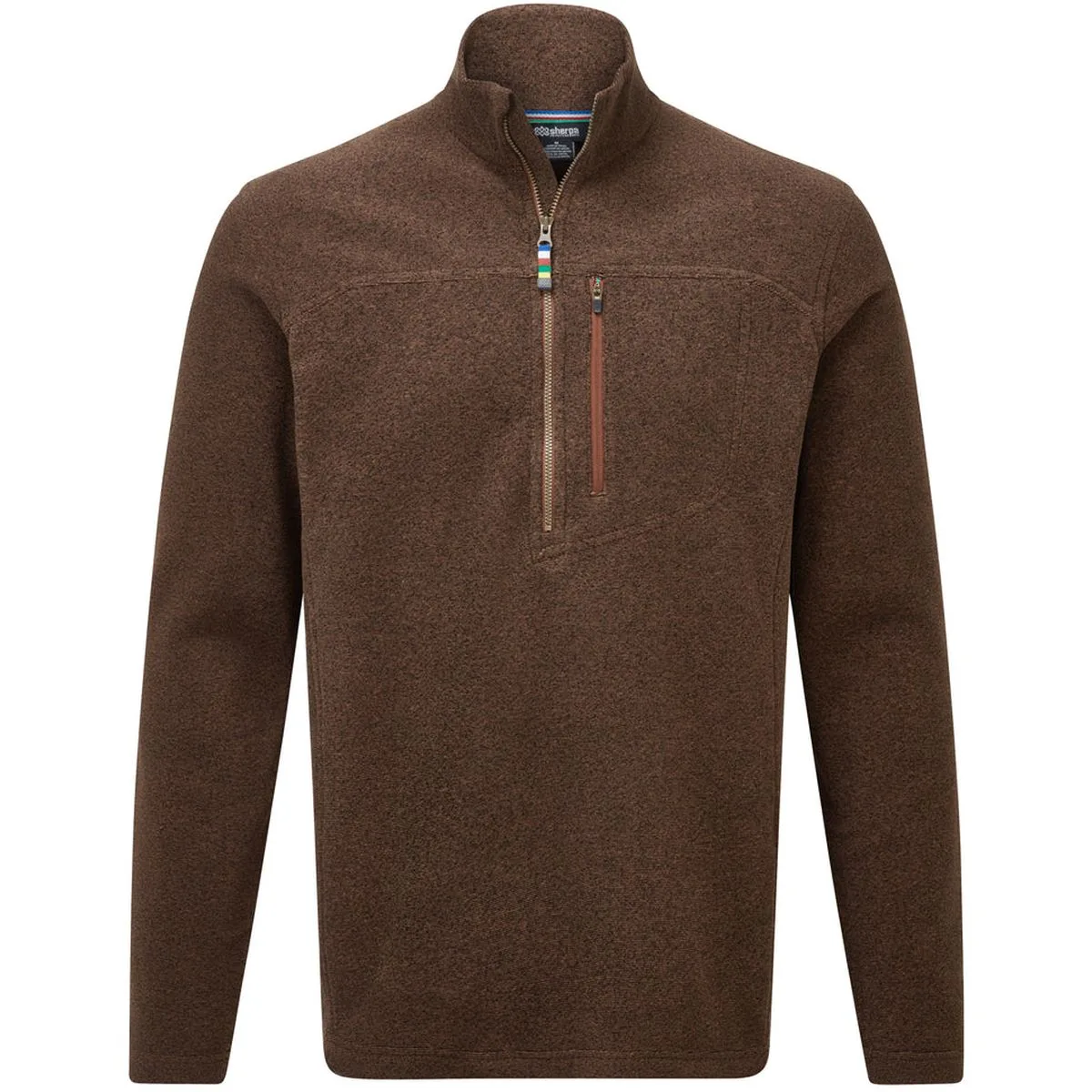 Rolpa Eco 1/4 Zip Herren Funktionsjacke, braun L