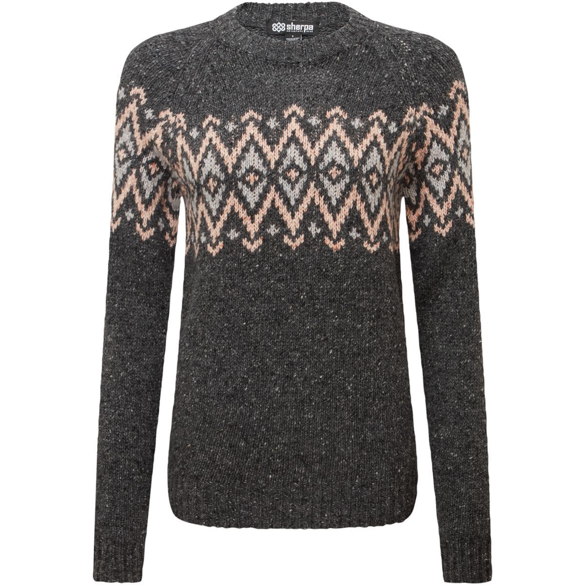 Dumji Crew Damen Pullover, grau S
