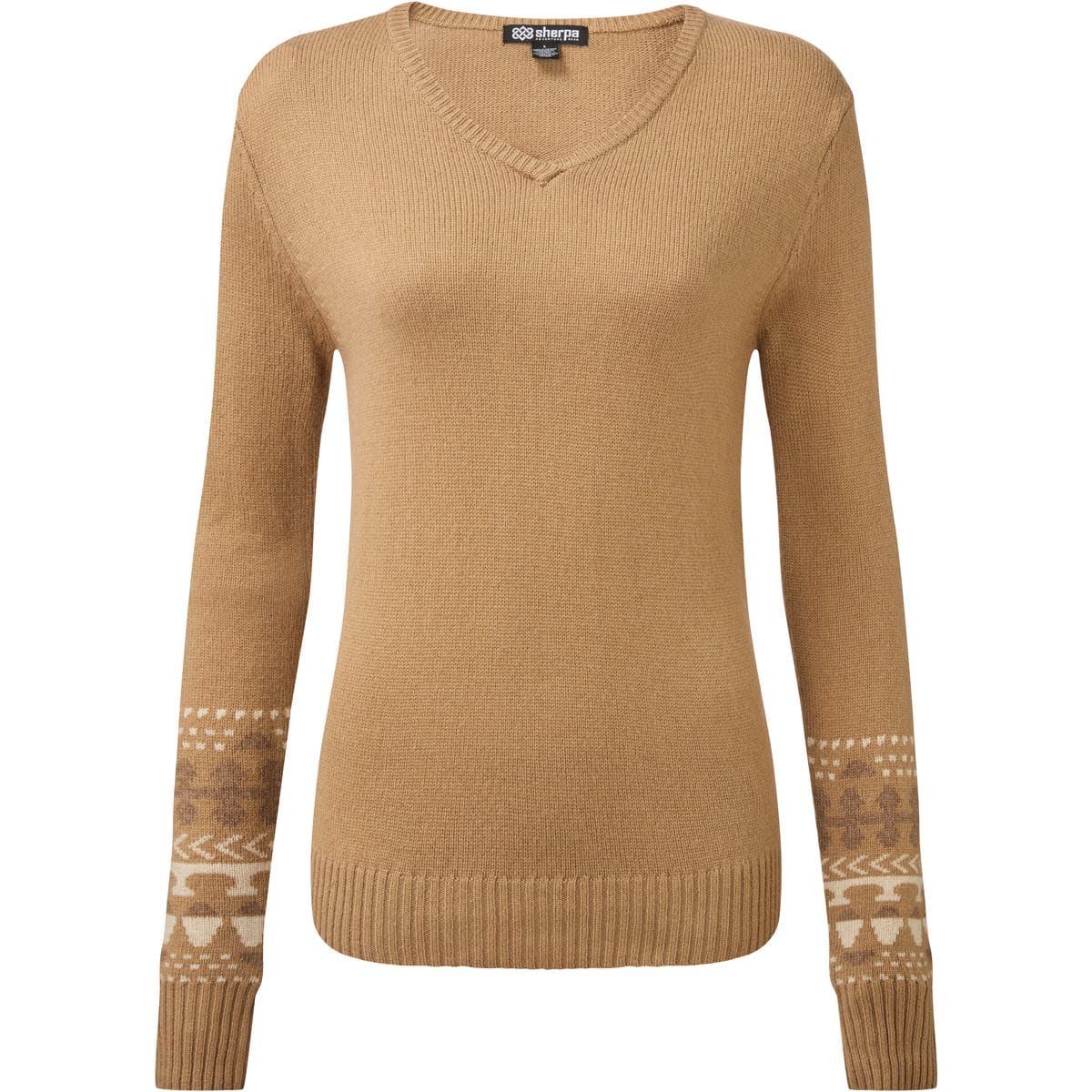 Maya V-Neck Damen Pullover, braun XL