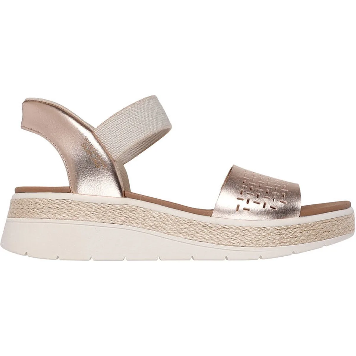 Skechers Bobs Sun Ray - Step Aside Damen Slipper, gold, Größe 40 EU