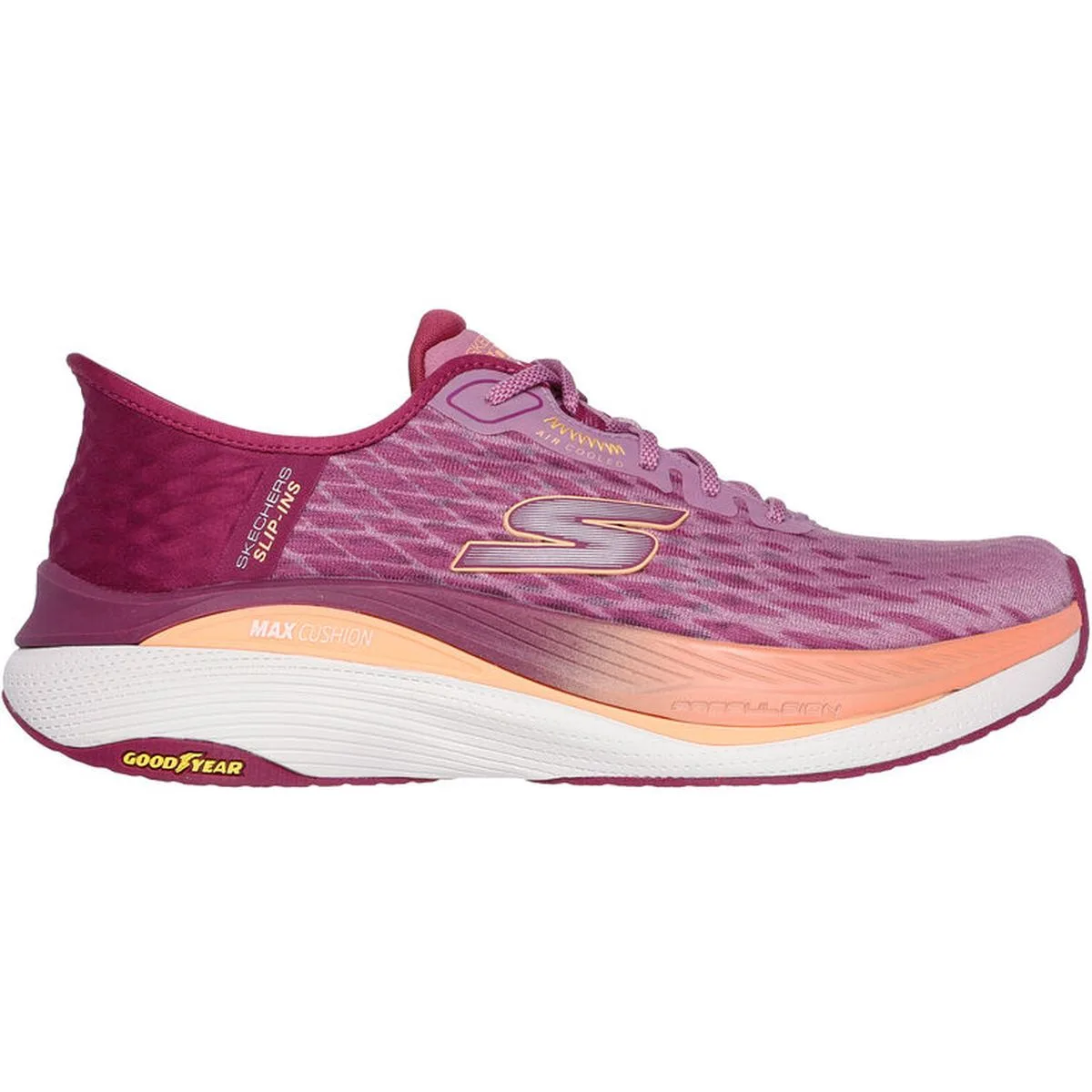 Skechers Max Cushioning Propulsion - Vitality Damen Slipper, rot, Größe 39