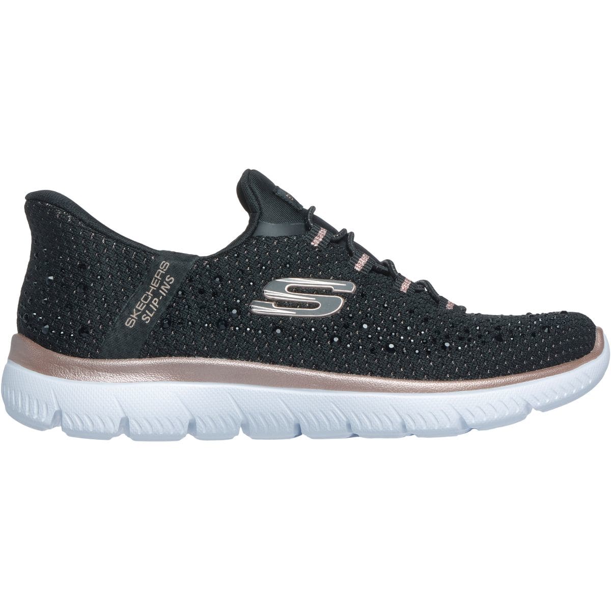 Summits - Brilliant Shine Damen Slipper, schwarz, Größe 43 43
