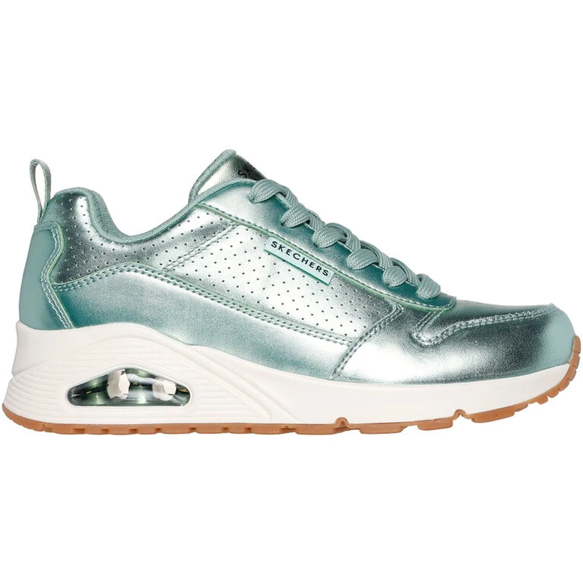 Uno - Metallixs Damen Freizeitschuhe, grün, Größe 38 38