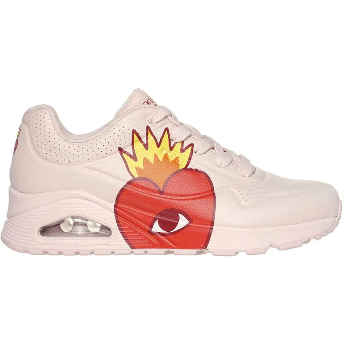 Uno - Flaming Heart Damen Freizeitschuhe, pink, Größe 38 38