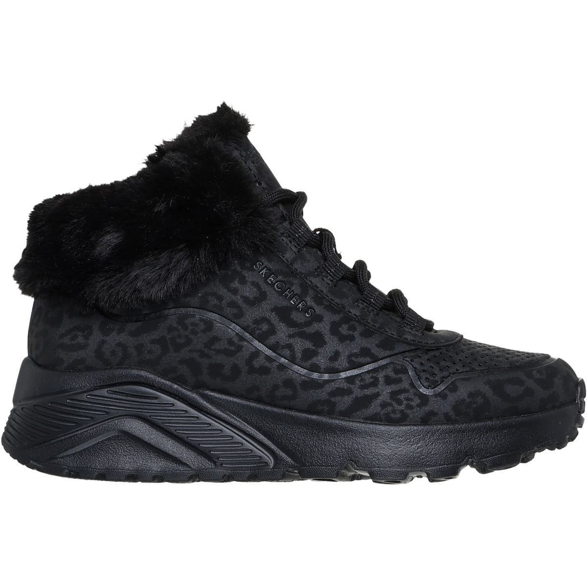 Uno Lite - Cozy Leopard Kinder Stiefel, schwarz, Größe 36 36