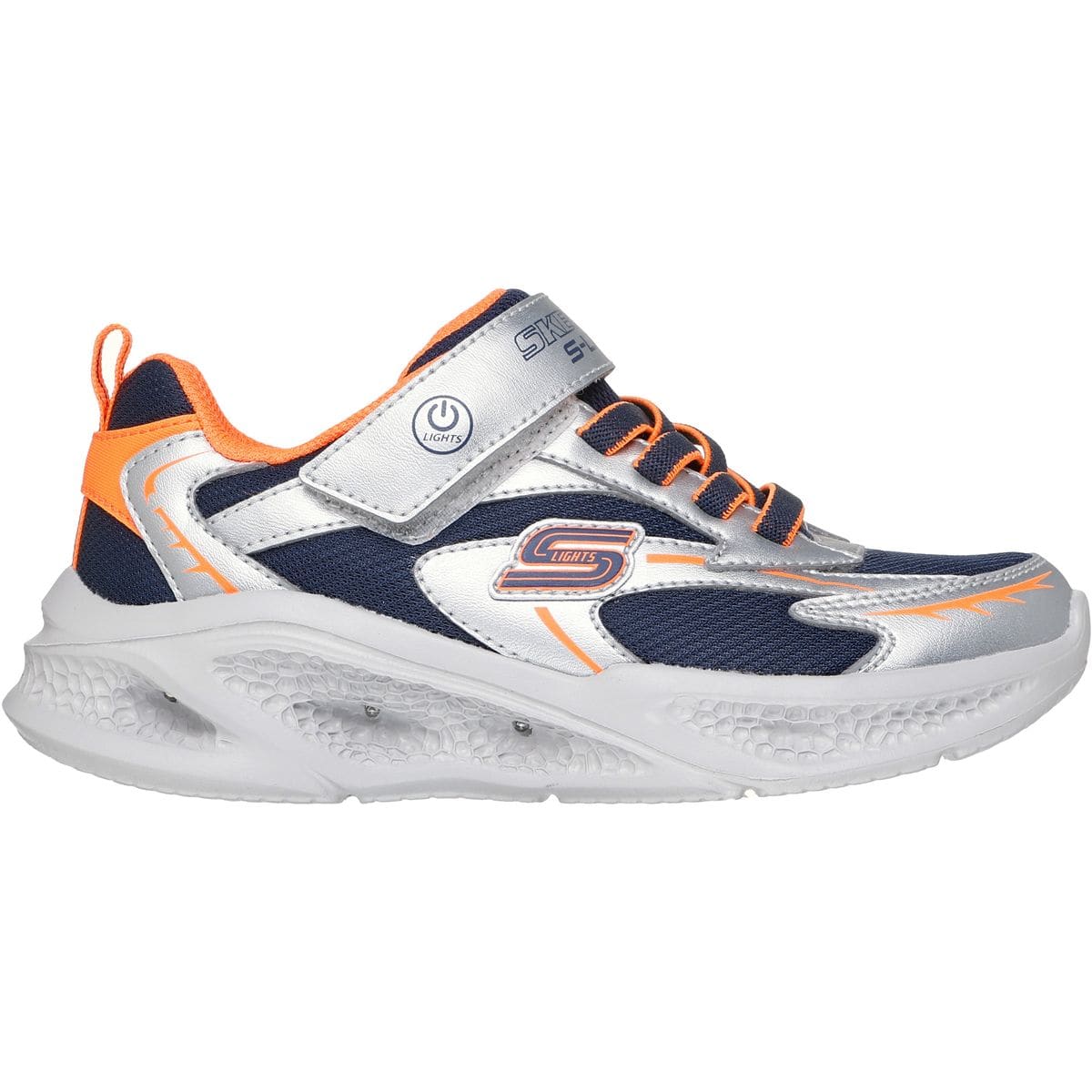 Meteor-Lights - Glow-Strider Kinder Freizeitschuhe, silber, Größe 35 35
