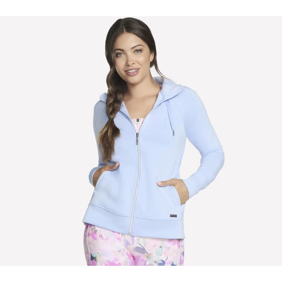 SkechLuxe Elevate Full Zip Damen Kapuzensweater, weiß M