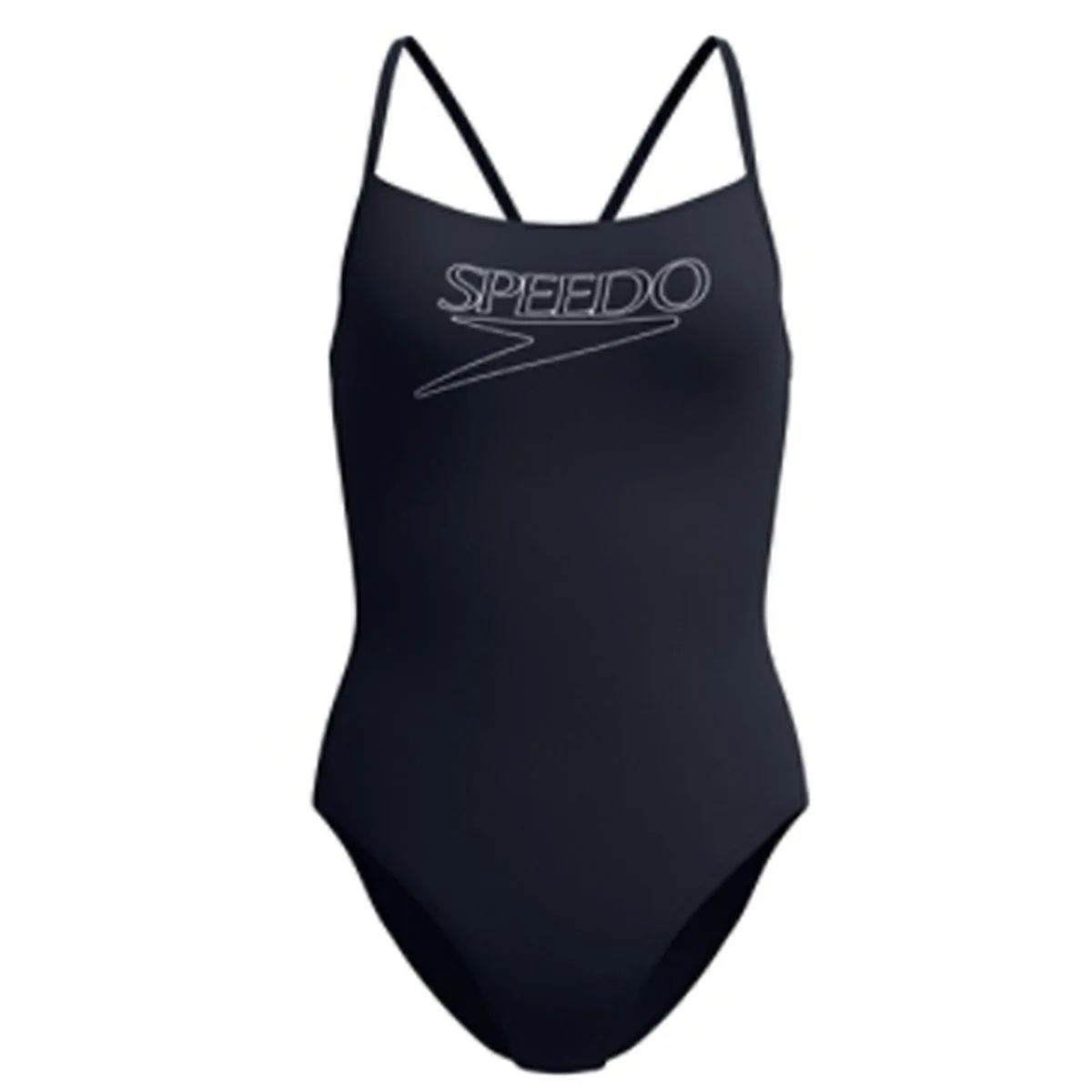Endurance+ Logo Thin Strap Damen Schwimmanzug, schwarz 36