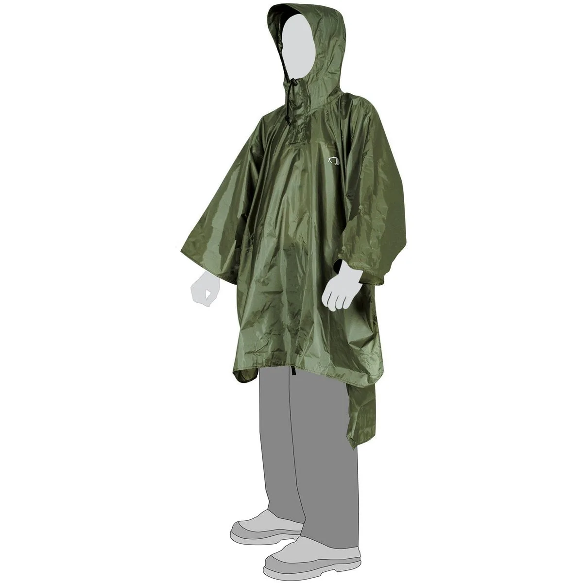 Xl-Xxl) Herren Poncho, grün