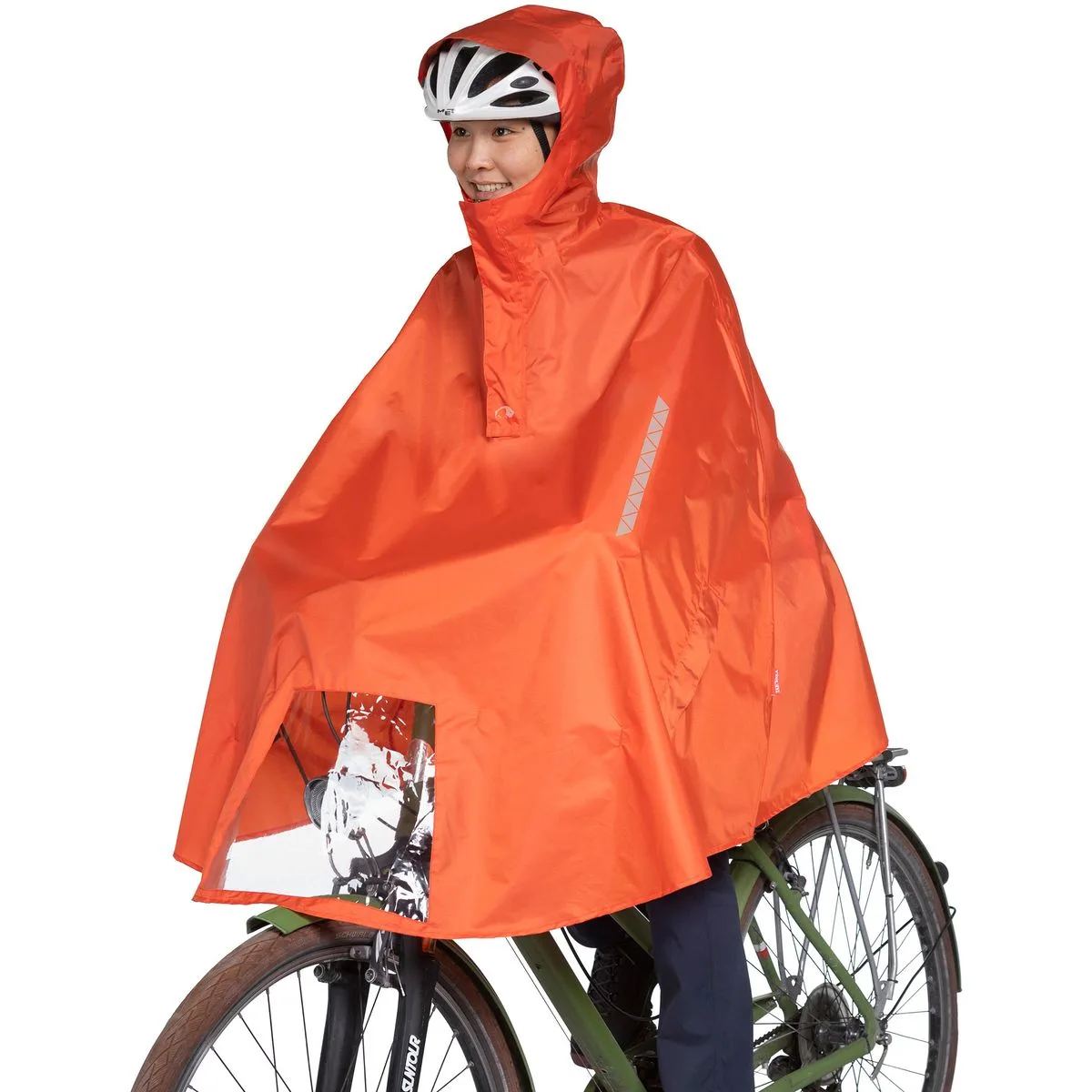 Bike Herren Regenponcho, rot S