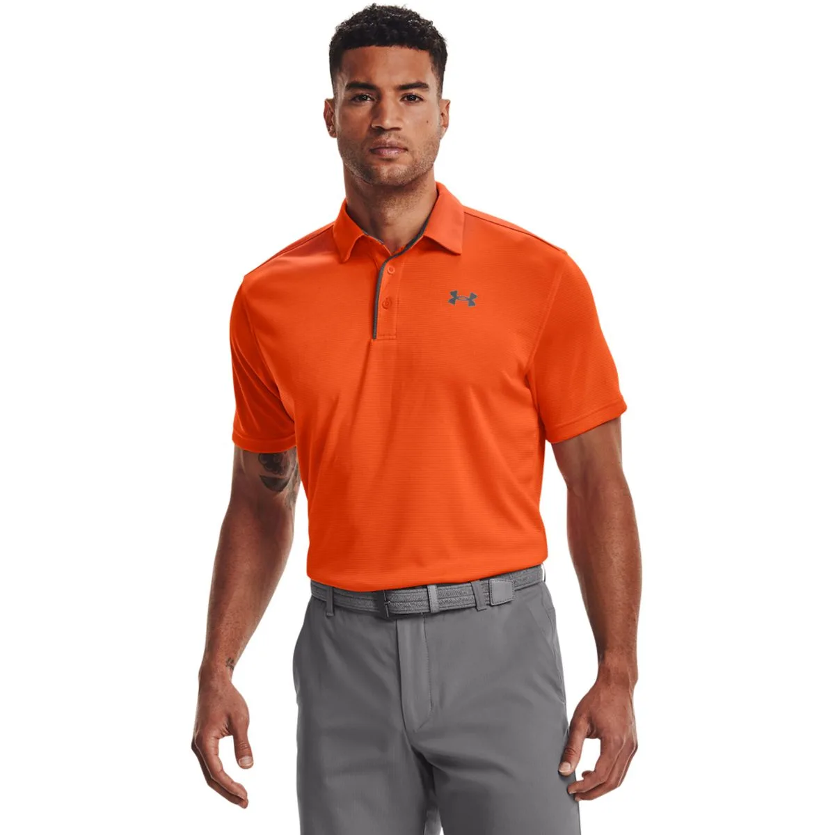 Tech Herren Poloshirt, orange XL