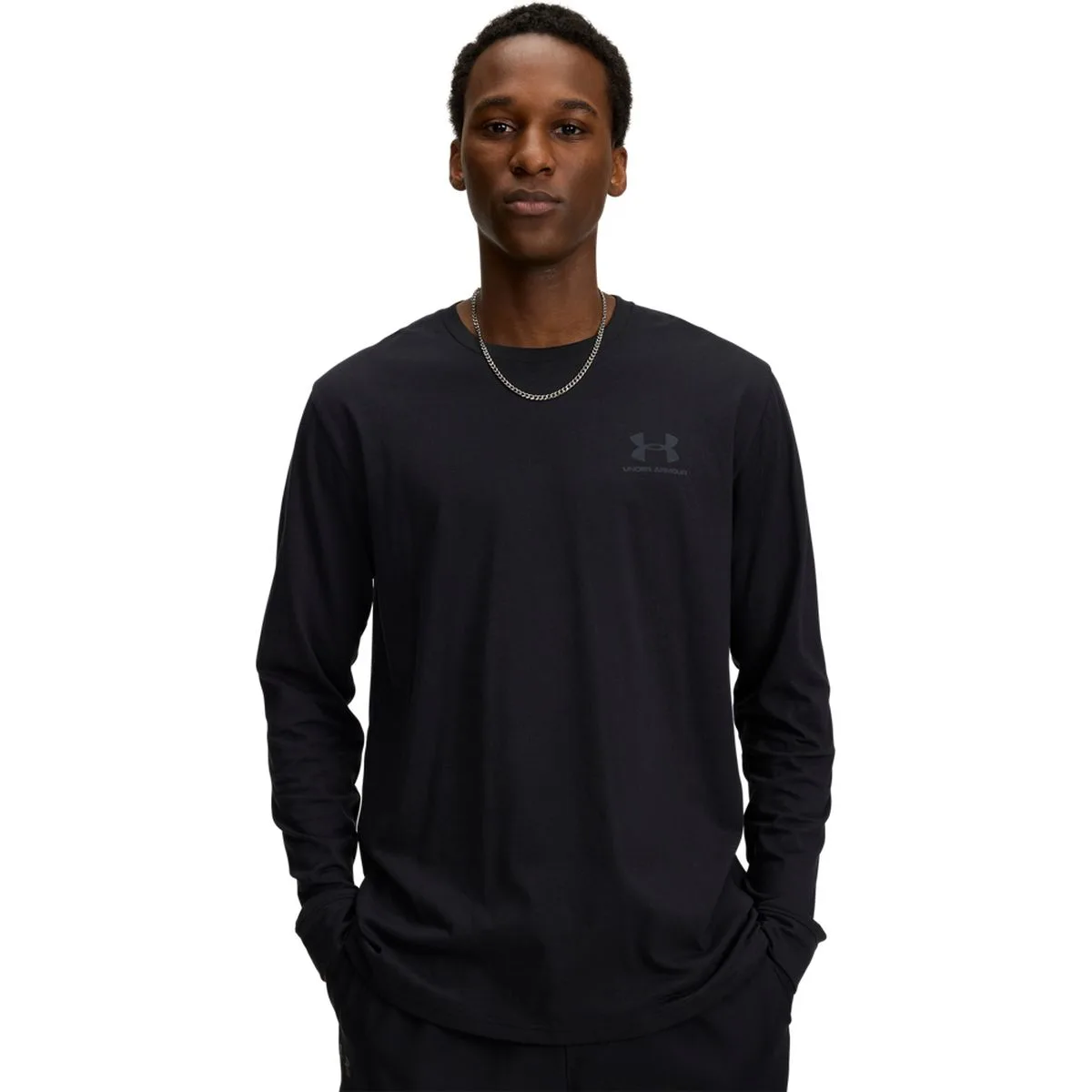 UA Sportstyle Left Chest Herren Hemd, schwarz XXL