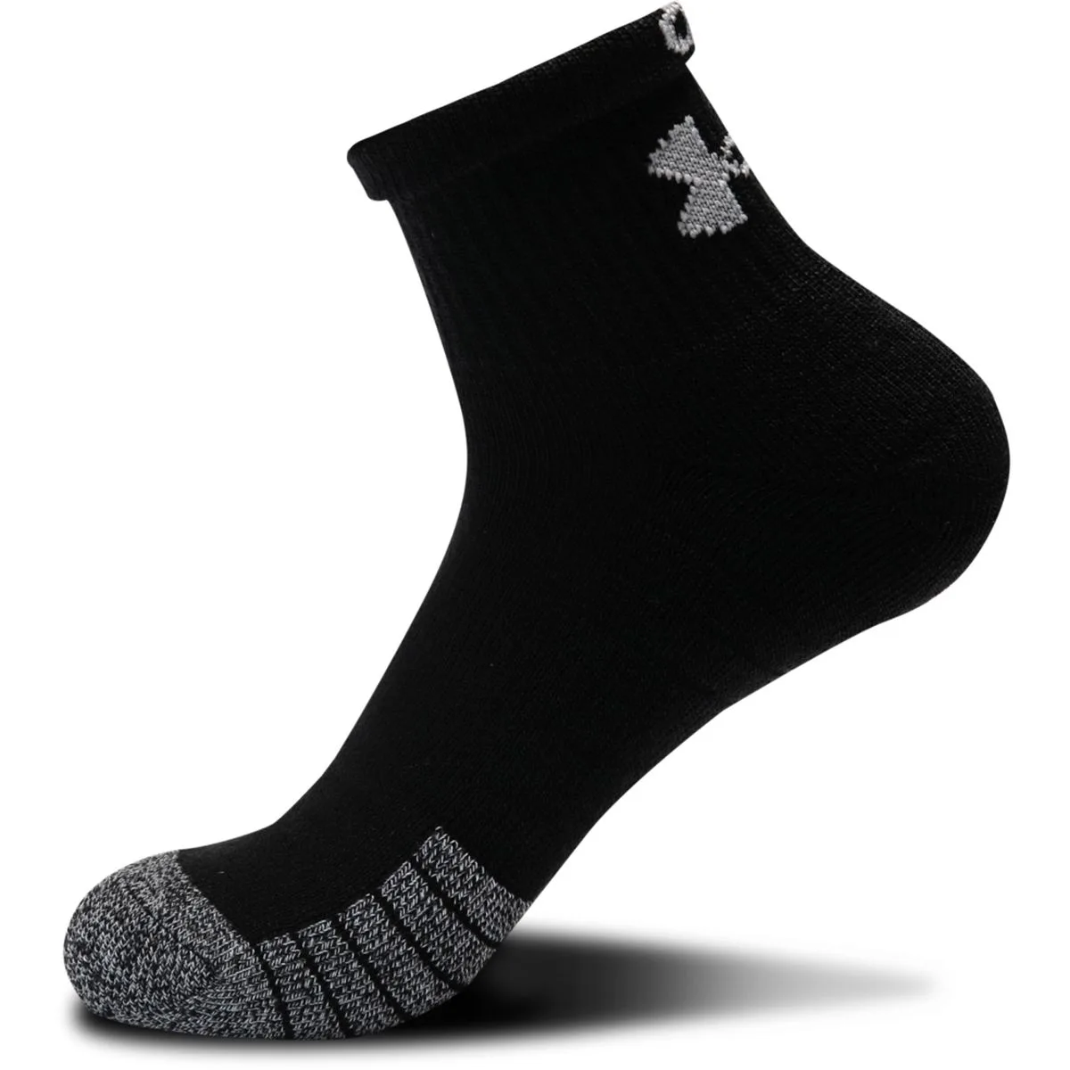 UA Heatgear Quarter 3er Pack Socken, weiß XL