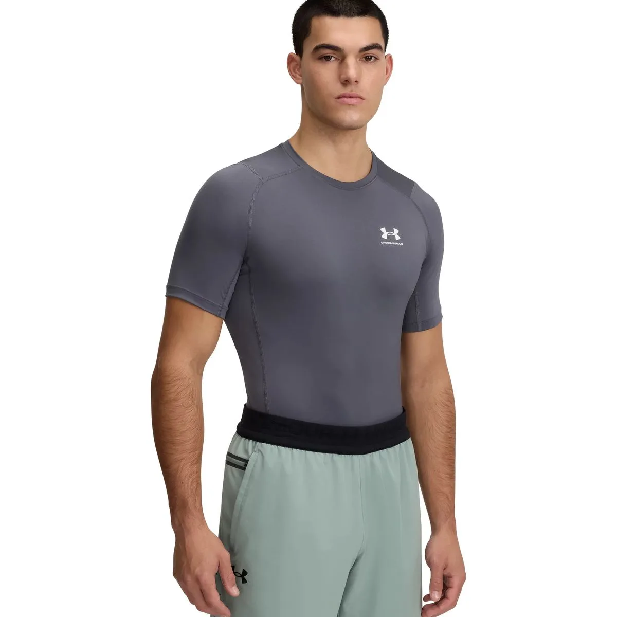 HG Armour Comp Herren Hemd, grau MD