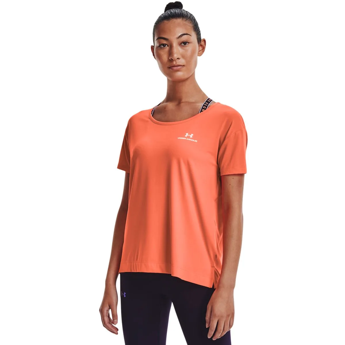 UA Rush Energy Damen T-Shirt, orange MD