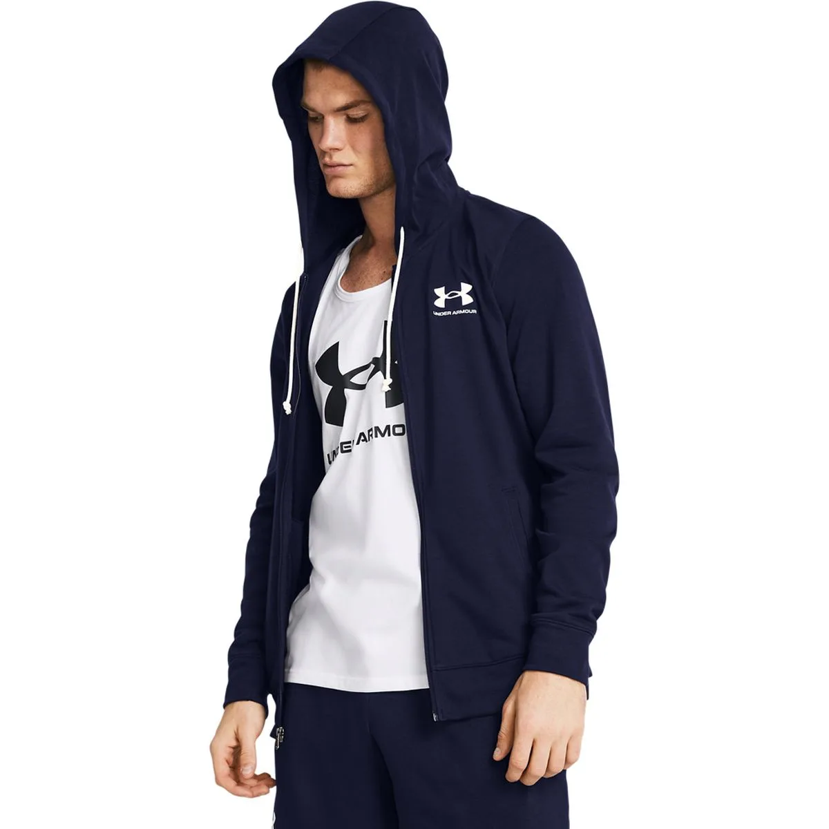 Under Armour UA Rival Terry mit durchgängigem Reißverschluss Herren Jacke, blau