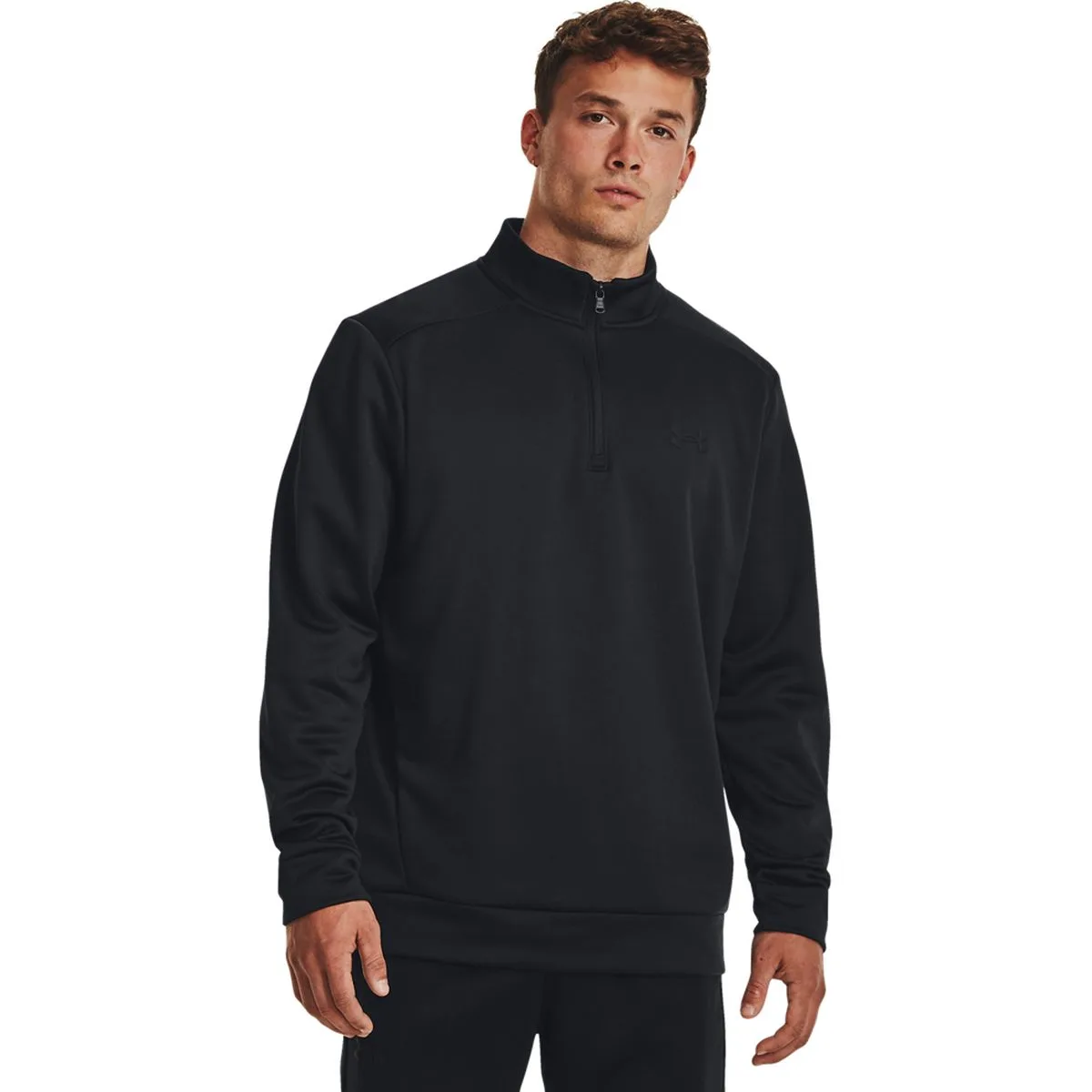Armour Fleece 1/4 Zip Herren Sweatshirt, schwarz MD